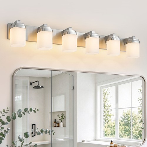 6-Light brushed nickel