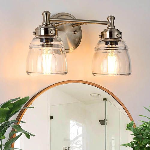 Brushed nickel light - nickel, 2-light